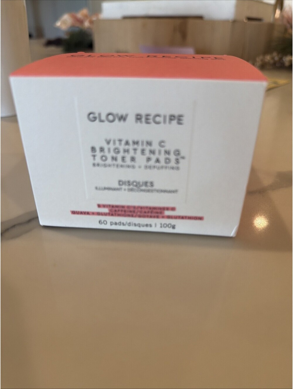 Glow Recipe Vitamin C Toner Pads Brightening Depuffing 60 Pads 100g